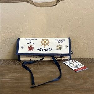 Brighton | “The Seaside Chic”Wallet Nautical Jewelry Roll Up Case Pouch